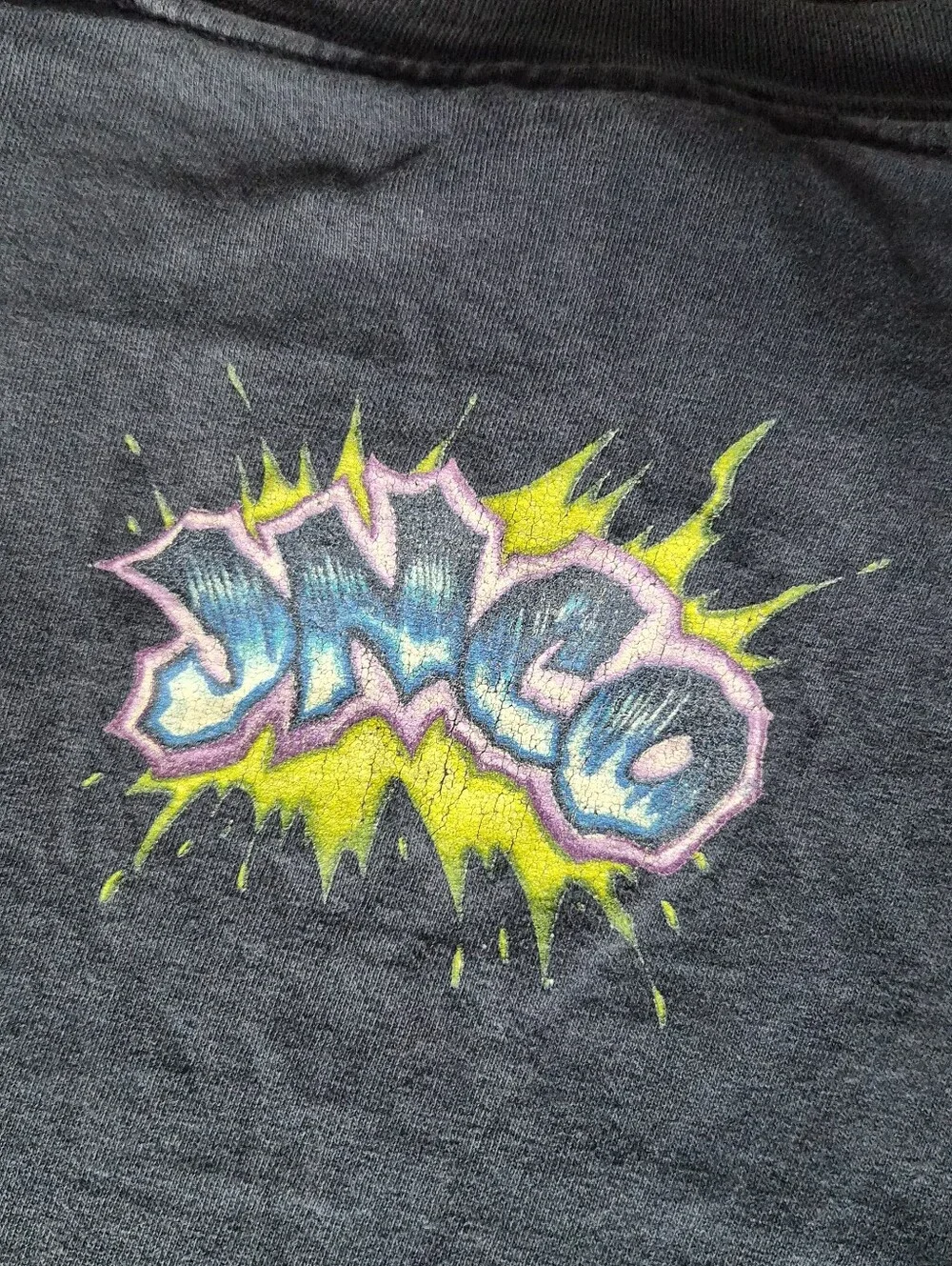 Vintage 90s Y2k JNCO Faded 100% Cotton Skater Tshirt - Picture 7 of 7